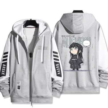 Áo khoác unisex PS2 Demon Slayer Tokitou Muichirou dây kéo – giá chỉ 276.480₫, giảm 21%
