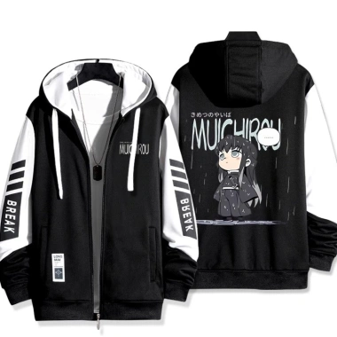 Áo khoác unisex PS2 Demon Slayer Tokitou Muichirou dây kéo – giá chỉ 276.480₫, giảm 21%