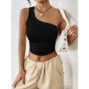 Áo lệch vai croptop thời trang châu Âu, big size, vải gân tăm lụa cao - 148k 3