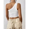 Áo lệch vai croptop thời trang châu Âu, big size, vải gân tăm lụa cao - 148k 4