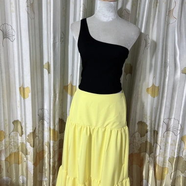 Áo lệch vai croptop thời trang châu Âu, big size, vải gân tăm lụa cao - 148k