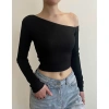 Áo lệch vai croptop vải gân tăm lụa cao cấp - Bigsize 38‑78kg, giảm giá 22% 7