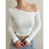 Áo lệch vai croptop vải gân tăm lụa cao cấp - Bigsize 38‑78kg, giảm giá 22% 8