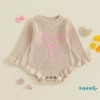 Áo Len Bé Gái Aqua Baby Đan Cổ Tròn Thêu Nơ Liền Quần Dài Tay Giá Ưu Đãi 361k 5
