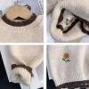 Áo Len Bé Gái Thu Đông Dày Bên Trong Dệt Kim Phong Cách Mới Giá 301.644₫ 5