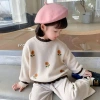 Áo Len Bé Gái Thu Đông Dày Bên Trong Dệt Kim Phong Cách Mới Giá 301.644₫ 7