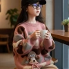 Áo len chui đầu dày bé gái phong cách thu đông 2.025 - Độc đáo, siêu đẹp, giá ưu đãi 416.966₫