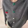 Áo Len Đỏ Cardigan Cổ Tròn Hàn Quốc Phong Cách Tết Giảm 23% Chỉ 276.454đ 2