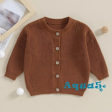 Áo len mùa thu đông trẻ em ấm áp dài tay, cardigan dệt kim nút, unisex cho bé trai và bé gái - chỉ 255.960₫ 2