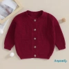 Áo len mùa thu đông trẻ em ấm áp dài tay, cardigan dệt kim nút, unisex cho bé trai và bé gái - chỉ 255.960₫ 6