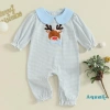 Áo liền quần Aqua-Baby Giáng Sinh Tuần Lộc Thêu Cổ Búp Bê Tay Dài - Thu Đông Dễ Thương, Giá 242k