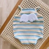 Áo liền quần bé gái Pig BeBe body chip 2 dây sọc cầu vồng dễ thương – giá 119k 7