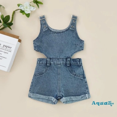 Áo Liền Quần Cổ Vuông Không Tay Màu Trơn - Thời Trang Mùa Hè Bé 6 Tháng‑4 Tuổi, Giá 180.900₫