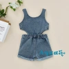 Áo Liền Quần Cổ Vuông Không Tay Màu Trơn - Thời Trang Mùa Hè Bé 6 Tháng‑4 Tuổi, Giá 180.900₫ 2