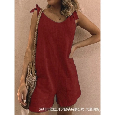 Áo liền quần nữ cotton lanh trơn, túi tiện, rộng rãi - Giá chỉ 192.768 VND 8 Áo liền quần nữ cotton lanh trơn, túi tiện, rộng rãi - Giá chỉ 192.768 VND 8