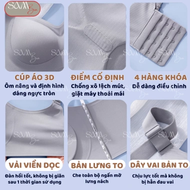 Áo lót nâng ngực BRA10 Nhật Bản cotton thoáng mát, không gọng, mút mỏng cao cấp, chống chảy sệ - 178k 4