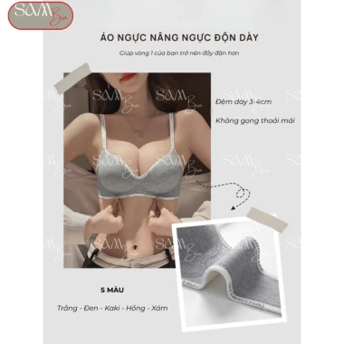 Áo Lót Nữ Nâng Ngực Đệm Dày 4cm Không Gọng Tạo Khe - Giảm Giá Đến 150k 6