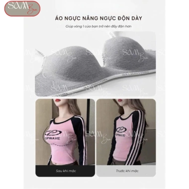Áo Lót Nữ Nâng Ngực Đệm Dày 4cm Không Gọng Tạo Khe - Giảm Giá Đến 150k 7