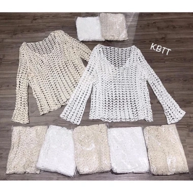 Áo lưới ren tym đi biển phối bikini - Siêu nhẹ, sexy, giảm giá 20% chỉ 125k