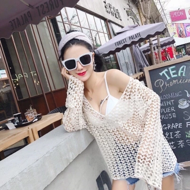 Áo lưới ren tym đi biển phối bikini - Siêu nhẹ, sexy, giảm giá 20% chỉ 125k