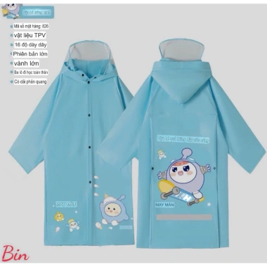 Áo mưa trẻ em dải dây đặn siêu dễ thương, chống thấm, giá ưu đãi 109.800 VND