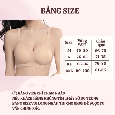 Áo Ngực Đệm Vừa Đúc Su Lạnh Không Gọng Giọt Nước, Ôm Ngực Tôn BRA07 150.000 VND