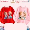 Áo nỉ Elsa công chúa tuyết bé gái - Vải da cá co dãn, dày dặn, ấm mềm, giảm còn 160k 2