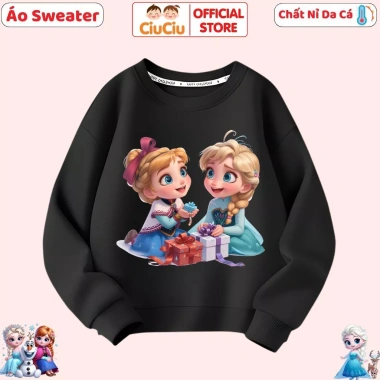 Áo nỉ Elsa công chúa tuyết bé gái - Vải da cá co dãn, dày dặn, ấm mềm, giảm còn 160k 7 Áo nỉ Elsa công chúa tuyết bé gái - Vải da cá co dãn, dày dặn, ấm mềm, giảm còn 160k 7