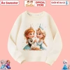 Áo nỉ Elsa công chúa tuyết bé gái - Vải da cá co dãn, dày dặn, ấm mềm, giảm còn 160k 10