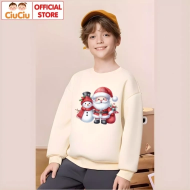 Áo Nỉ Giáng Sinh Bé Trai - Bé Gái - Ông Già Noel, Tuần Lộc, Người Tuyết, CIUCIU KID, 160k