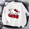 Áo nỉ Hello Kitty bé gái mỏng nhẹ dáng rộng cổ tròn thời trang 128.000 VND 3