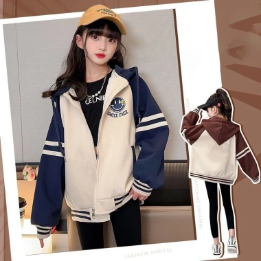 Áo nỉ hoodie bé gái VANNY size 18‑52kg, áo khoác thu đông chất nỉ bông giảm giá 85k