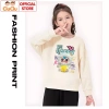 Áo Nỉ Sweater Bé Gái Hình Baby Three CIUCIU KID Vải Da Cá 9-35kg Giá chỉ 160k