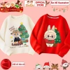 Áo Nỉ Sweater Giáng Sinh Bé Trai & Gái - Labubu Noel CIUCIU KID, Vải Da Cá Ấm, Giá 160k 2
