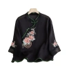 Áo Nữ Retro Vải Lanh Cotton Cổ Thêu Mandarin Nút Áo - Phong Cách Trung Hoa Mùa Hè 2.025 6