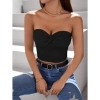 Áo ống form croptop xoắn ngực vải thun gân, tắm lụa cao cấp, big size, mút ngực