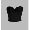 Áo ống form croptop xoắn ngực vải thun gân, tắm lụa cao cấp, big size, mút ngực 6