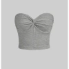 Áo ống form croptop xoắn ngực vải thun gân, tắm lụa cao cấp, big size, mút ngực 8