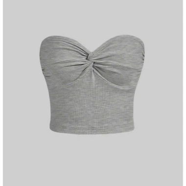 Áo ống form croptop xoắn ngực vải thun gân, tắm lụa cao cấp, big size, mút ngực 8