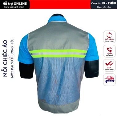 Áo phản quang gile bảo hộ thoáng mát, mỏng nhẹ, giá rẻ 140k kỹ sư công nhân 5
