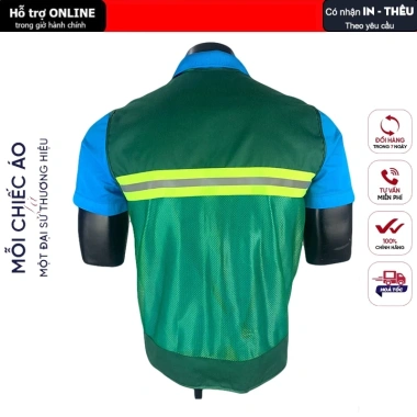 Áo phản quang gile bảo hộ thoáng mát, mỏng nhẹ, giá rẻ 140k kỹ sư công nhân 8