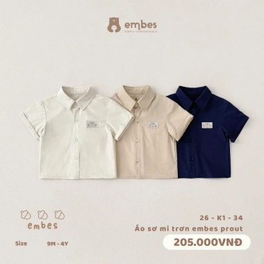 Áo Phông Embes Cộc Tay Cotton Mềm In Hình Tyni Prout Cho Bé 8-18kg 118.800₫ 4