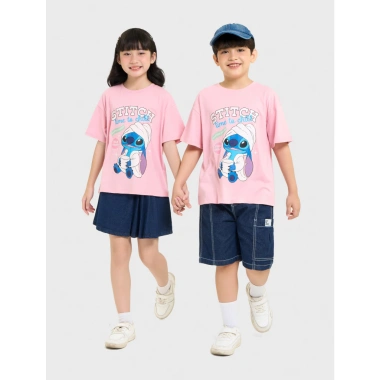 Áo phông unisex trẻ em CANIFA cộc tay cotton mềm mát in hình Stitch 3TS25W001: Giá chỉ 169.000₫
