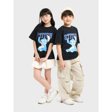 Áo phông unisex trẻ em CANIFA cộc tay cotton mềm mát in hình Stitch 3TS25W001: Giá chỉ 169.000₫
