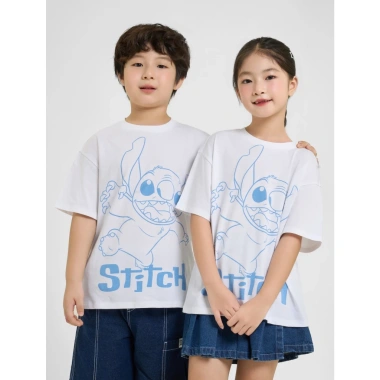 Áo phông unisex trẻ em CANIFA cộc tay cotton mềm mát in hình Stitch 3TS25W001: Giá chỉ 169.000₫
