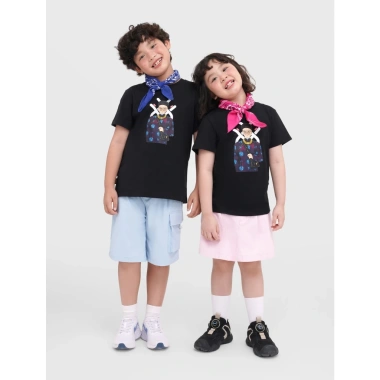 Áo phông unisex trẻ em CANIFA X NTK Cao Minh Tiến áo thun cotton in họa tiết 3TS25S017