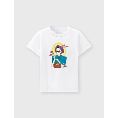 Áo phông unisex trẻ em CANIFA X NTK Cao Minh Tiến áo thun cotton in họa tiết 3TS25S017
