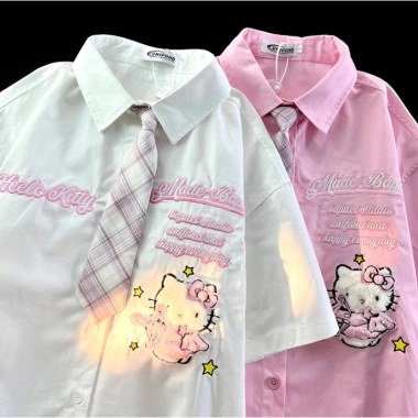 Áo Polo Mùa Hè Tay Ngắn Unisex Nét Mèo Đáng Yêu Phong Cách Nhật Bản Giá 391.392 VND 3 Áo Polo Mùa Hè Tay Ngắn Unisex Nét Mèo Đáng Yêu Phong Cách Nhật Bản Giá 391.392 VND 3