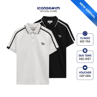 Áo Polo Nam ICONDENIM Cotton PanelX Form Regular - Giá 379.000đ, thoáng mát cotton