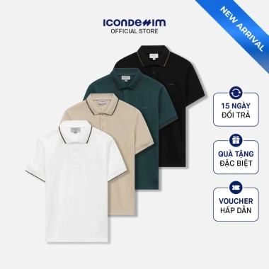 Áo Polo Nam ICONDENIM Urban Accent Regular - Giá ưu đãi 349.000₫, chất liệu thoáng mát, phong cách trẻ trung